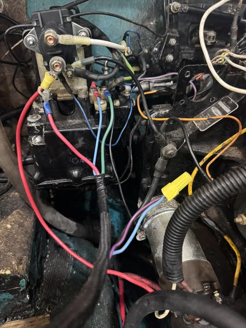 Wiring in the trim pump to test.  It worked!