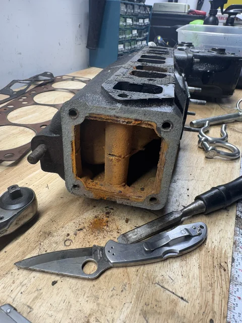 There is not supposed to be rust in a freshwater manifold, ever.  