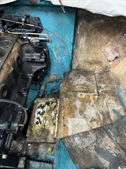 Foam removed on Port side.
