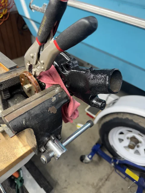 Removing busted stud from water pump