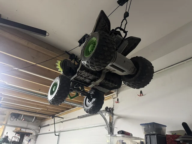 I highly suggest using the garage ceiling for storage