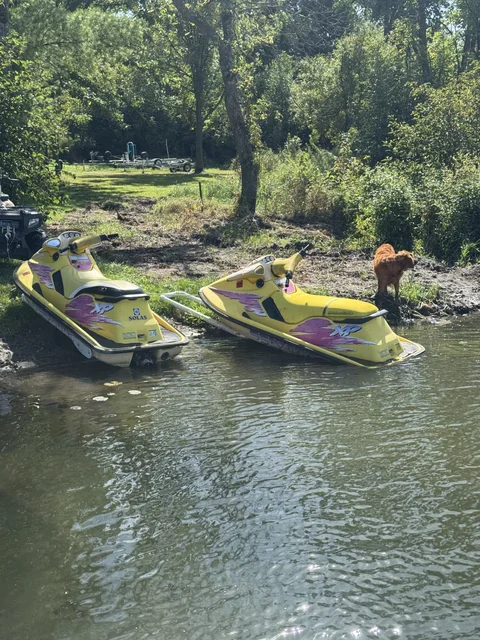 Lake salad!  And jet skis. I doubt I could get Norah on one 🤪